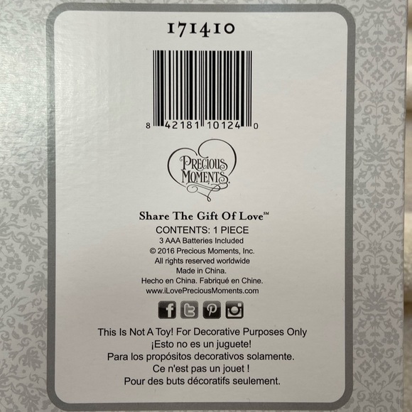 precious moments musical led tabletop angel - Picture 10 of 10